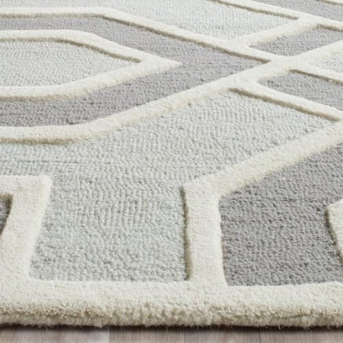 Image of Hand Tufted Wool Carpets Anti Shedding Rug Modern Carpets for Living Room Size 6x8 Feet