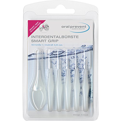 Oral Prevent Interdentalbürsten Smart Grip 0.45 mm weiß, 2er Pack(2 x 6 Stück)