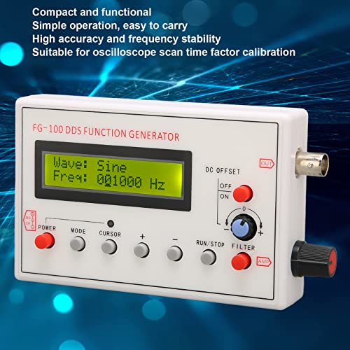 Image of DDS Function Signal Generator, Sine Wave 1Hz-500KHz, Square Wave 1Hz - 20kHz, Triangle Wave 1Hz - 20KHz, Ramp Wave 1Hz - 20kHz, for Electronic Testing and Debugging