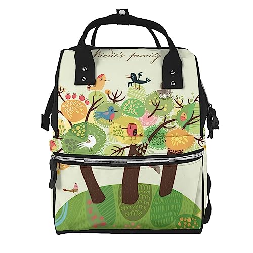 Sac de voyage casual daypack oiseau sur arbre pour ranger les affaires bébé