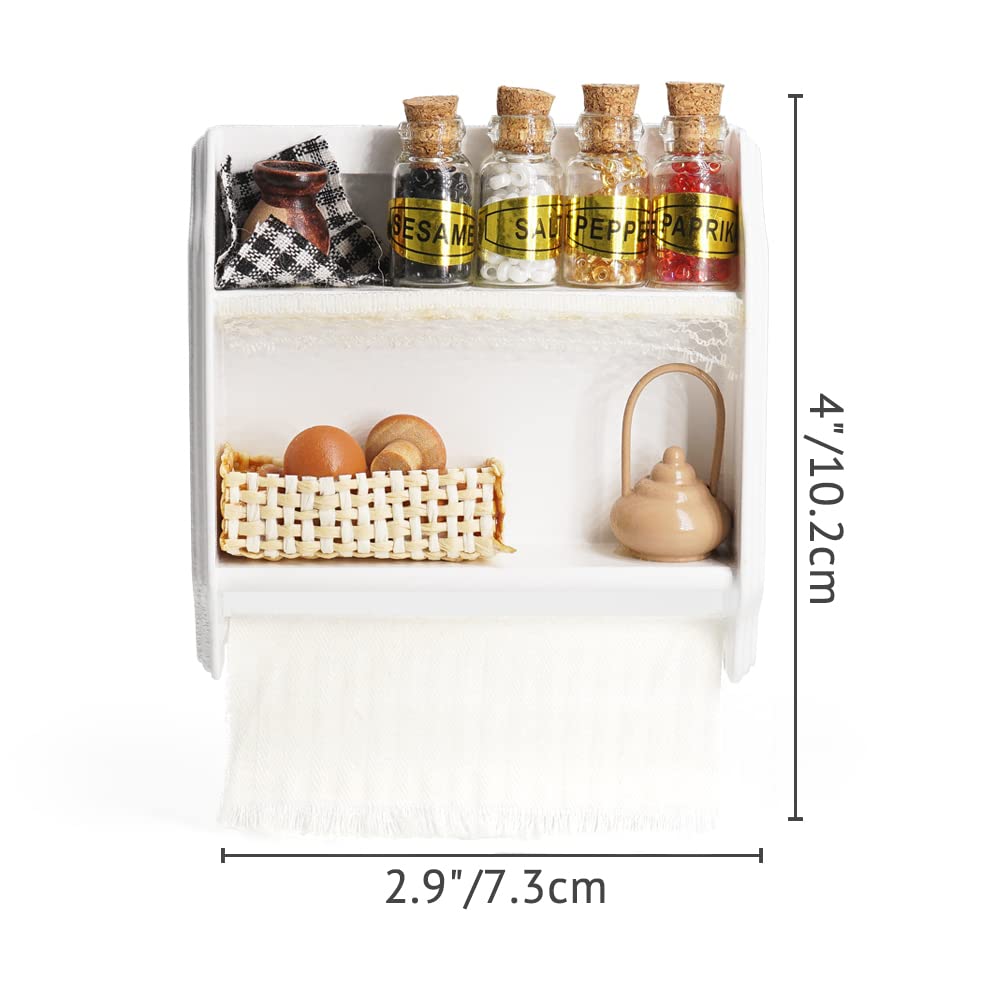 ミニチュア家具　スパイスラック棚　1/6 ドールハウス Amazon | 1/6 ミニチュア スパイスラック ドールハウス 小物, A [並行