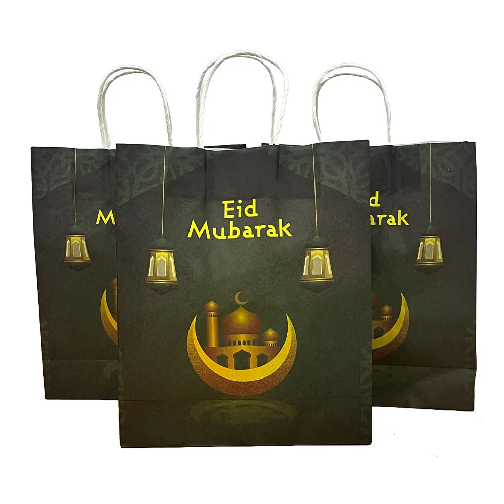 Festiko® Set of 12 Pcs Paper Gift Bags for Ramadan/Eid (Green & Golden - 9.5 x 8 x 3 inches), Gift Bags for Ramadan, Eid Party Supplies (B0CVQCSM8Z) Amazon Price History, Amazon Price Tracker