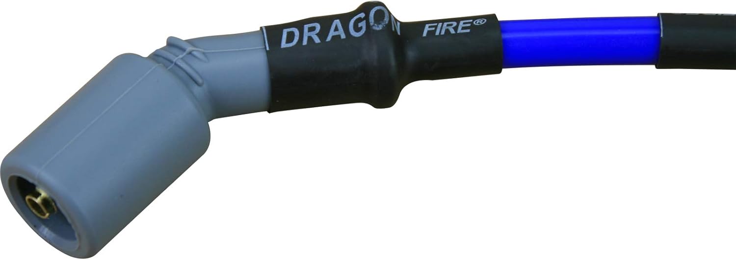DRAGON FIRE PERFORMANCE 8.5mm Blue Spark Plug Wire Set Compatible with 2005-2008 Avalanche Corvette Escalade CTS Silverado Tahoe Yukon H3 LS 4.8 5.3 6.0 6.2 Replaces 9748RR 19297032 OEM Fit PWJ121-BL