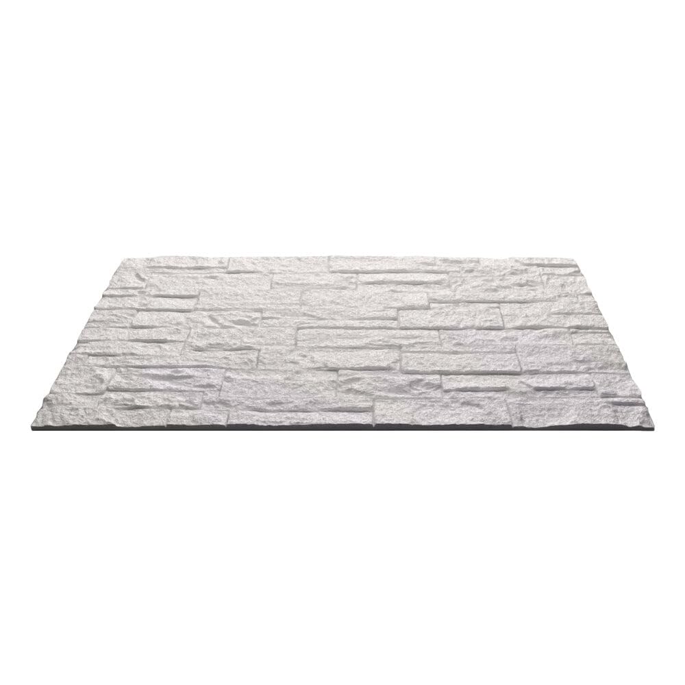 3D Cegła Kamień Dekoracyjny Panel Zestaw 12 Sztuk 8,6 mt2 Pokrycie ścienne PU 120 x 60 x 2,5 Biały kwarcyt