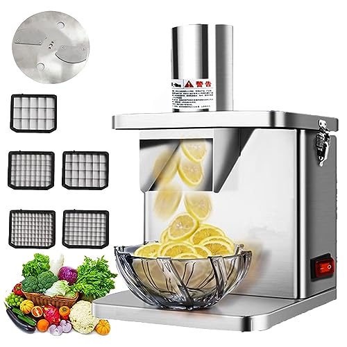 Coupe-légumes électrique 600 W, Coupe-légumes Et Trancheuse Automatique 5 L, Coupe-frites électrique, Broyeur D'oignons, Pommes De Terre, Processeur De Légumes à 2 Vitesses De Réglage Pour La Maison