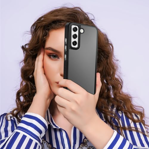 Image of KARWAN️ Shockproof Back Case Cover for Samsung Galaxy S21 FE | Camera Protection Bump |Shockproof Back Case Cover for Samsung Galaxy S21 FE - Black