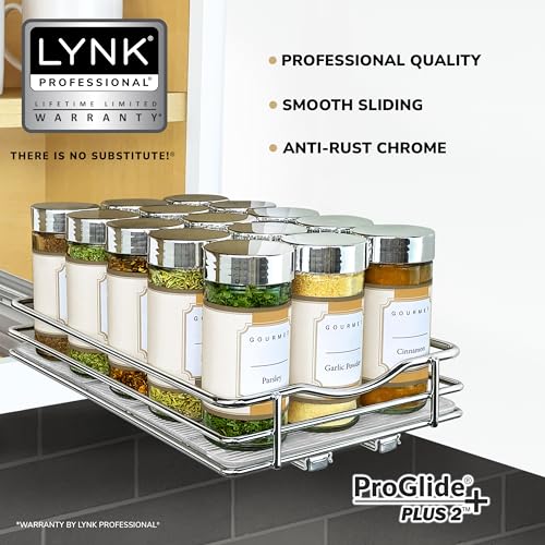 image for LYNK PROFESSIONAL® Pull Out Spice Rack Organizer for Inside Kitchen C