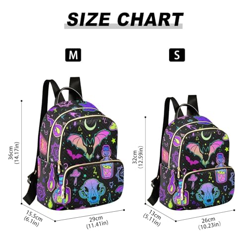 Image of ALAZA Moon Stars Witchery Small Backpack Purse for Women Travel Bag Fashion Daypack Back Pack Shoulder Bag