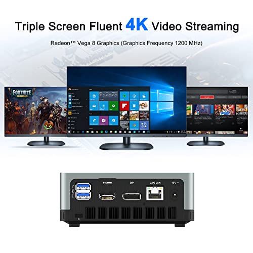 Minisforum Um700 Mini Pc Amd Ryzen 7 3750H 4C/8T Desktop Computer, Ddr4 16G Ram+512G Ssd, Hdmi/Dp/Usb-C 4K@60Hz Output, 2500Mbps Lan, 4X Usb Port Mini Computer, Radeon Rx Vega 10 Graphics Tower Pc #TOP2