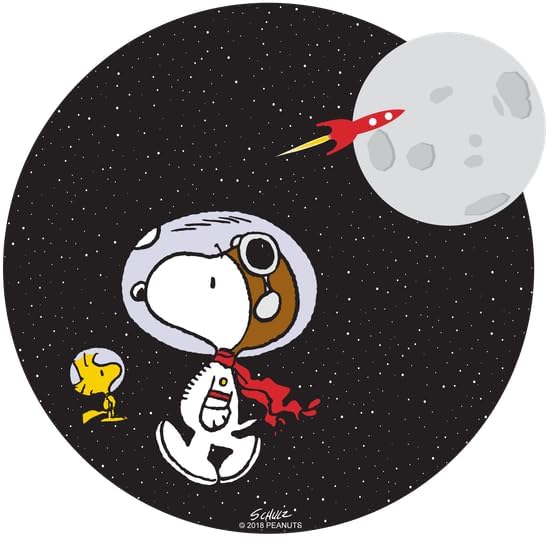 CafePress Space Snoopy Small Die Cut Sticker, 3"x4" Matte Finish