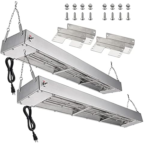 WeChef Electric Strip Heater Commercial Food Warmer Heating Lamp 36" Overhead Food Warmer 2 Pack Portable 1000W for Buffet Cover