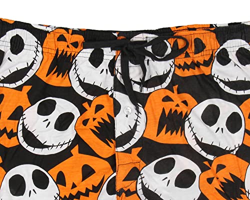 The Nightmare Before Christmas Adult Jack Skellington and Jack O Lantern Lounge Pajama Pants (Small) Multicolored3