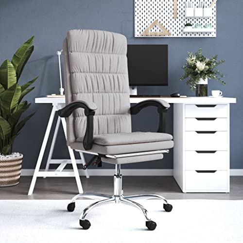 Chaise de bureau ergonomique taupe pour télétravail et gaming
