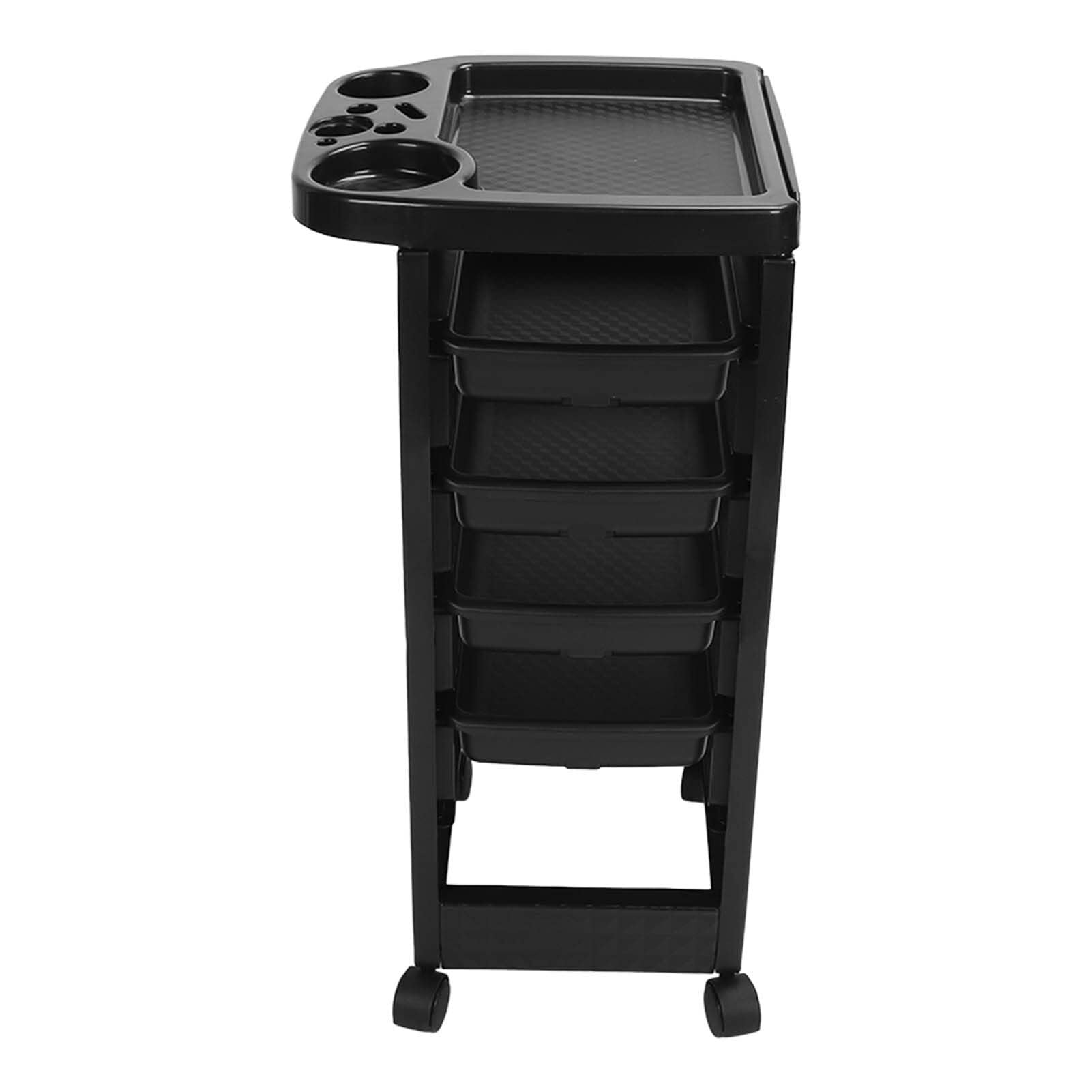 Carrito de peluquería con ruedas de 5 niveles Salón Trolley Plástico con Ruedas Rotación de 360 Grados PP Beauty Salon Cart para Peluquería