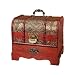 JRZTC Grande Lucchetto in Metallo Vintage gingillo Scatola di immagazzinaggio di Gioielli organizzatore Fatto a Mano Decorativo in Legno Cassa del Tesoro Regalo Cassa del tesor