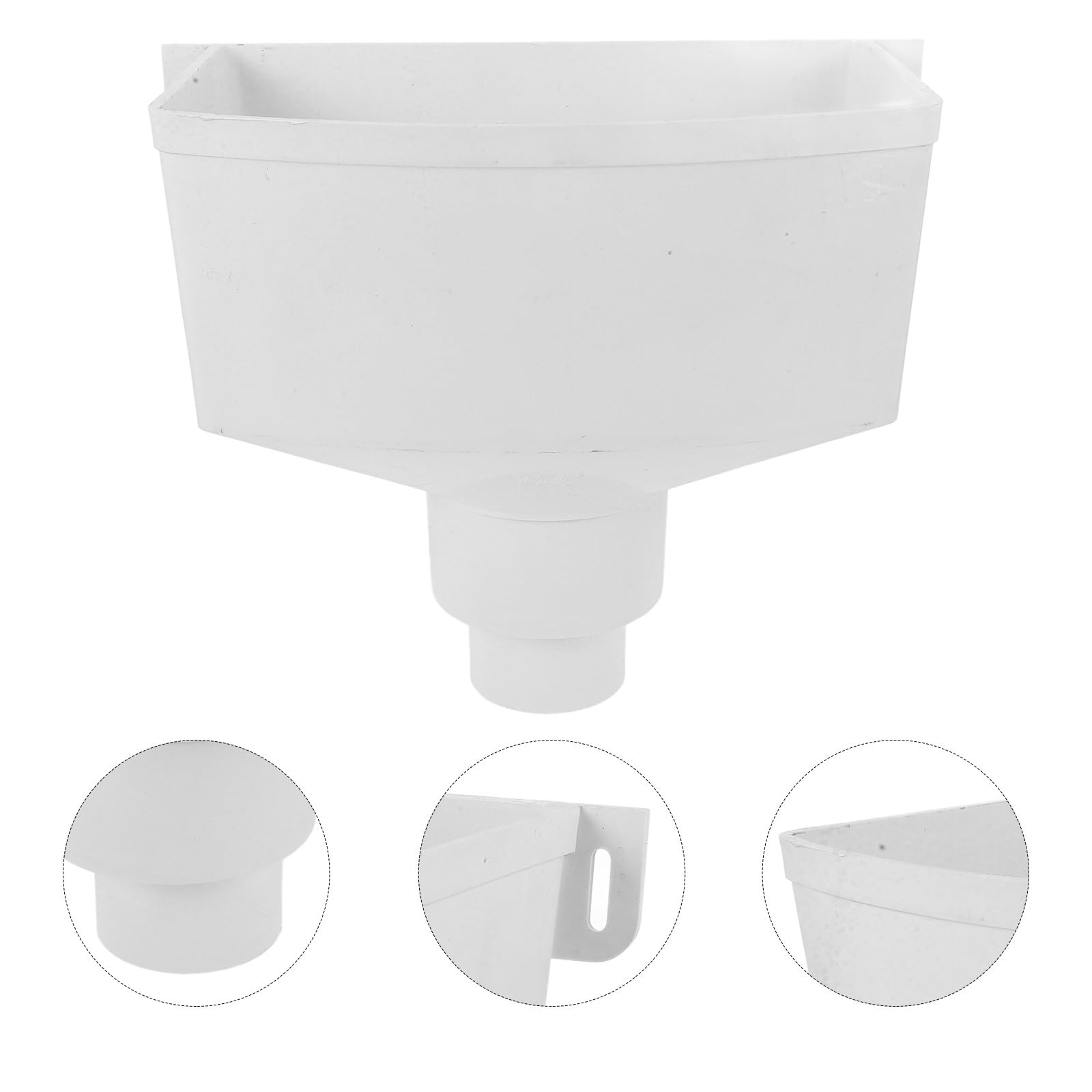 Alipis Conector de Bajante de Pvc white para Canalón de Agua de Lluvia, Accesorio que Mejora el Flujo y Rendimiento del Sistema Pluvial Exterior
