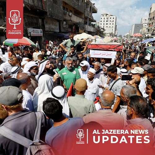 『Qatar sends letter to UN Security Council, Protests in Gaza City』のカバーアート