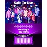 50W LED Black Lights IP66 Waterproof Black Light Outdoor with 5.9ft Plug+Switch,Flood Blacklight for Halloween Glow in The Dark Party Stage Light Neon Glow Birthday 1 Pack - Image 5