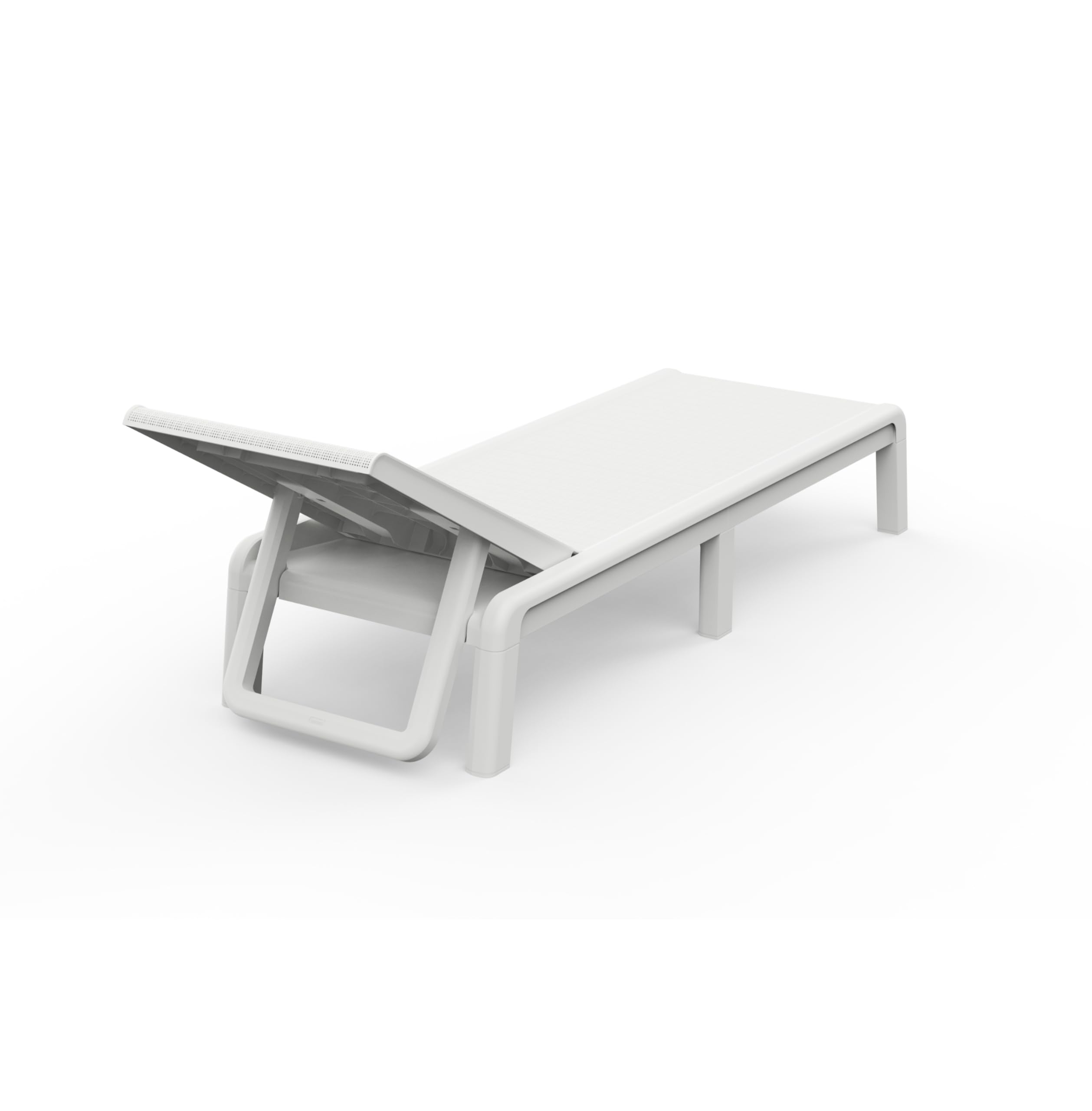 Keter Palma-Tumbona de Jardín Plegable, para Exterior terrazas, Patios, Jardines, 4 Posiciones, Color Blanco