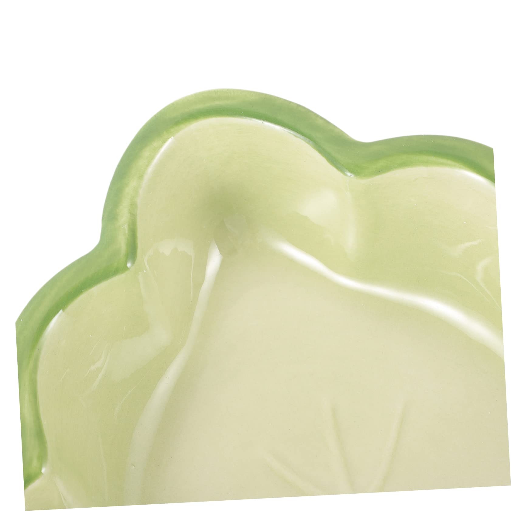 Cabilock Sushi Serving Plate with Sauce Compartment Divided Dumpling Tray for Appetizers Home Dining and Party Entertaining Snack Platter Leaf Design