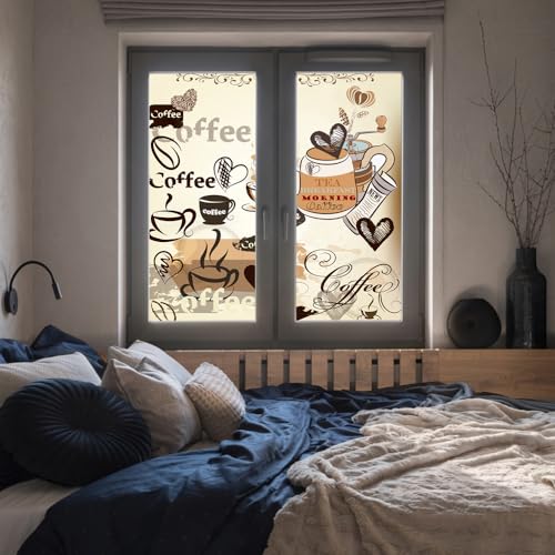 Vinilo decorativo para ventana tema café Rustic Cartoon miniatura 4