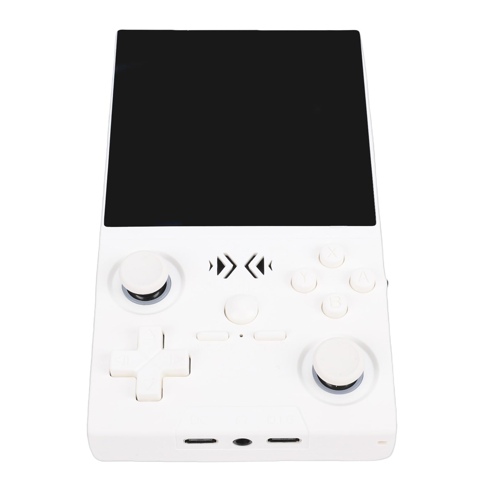 CHICIRIS Console di Gioco Portatile, Schermo HD da 4 Pollici con Chip di Gioco RK3326, Supporto per , Retrogaming Open source. (WHITE)