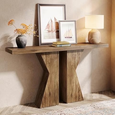 Tribesigns Farmhouse Entryway Table Cover
