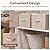 StorageWorks Closet Organizer Storage Baskets, Fabric Storage Bins for Shelves, Closet Organization and Storage Basket, Organizer Bins, Light Brown, 3-Pack, Large