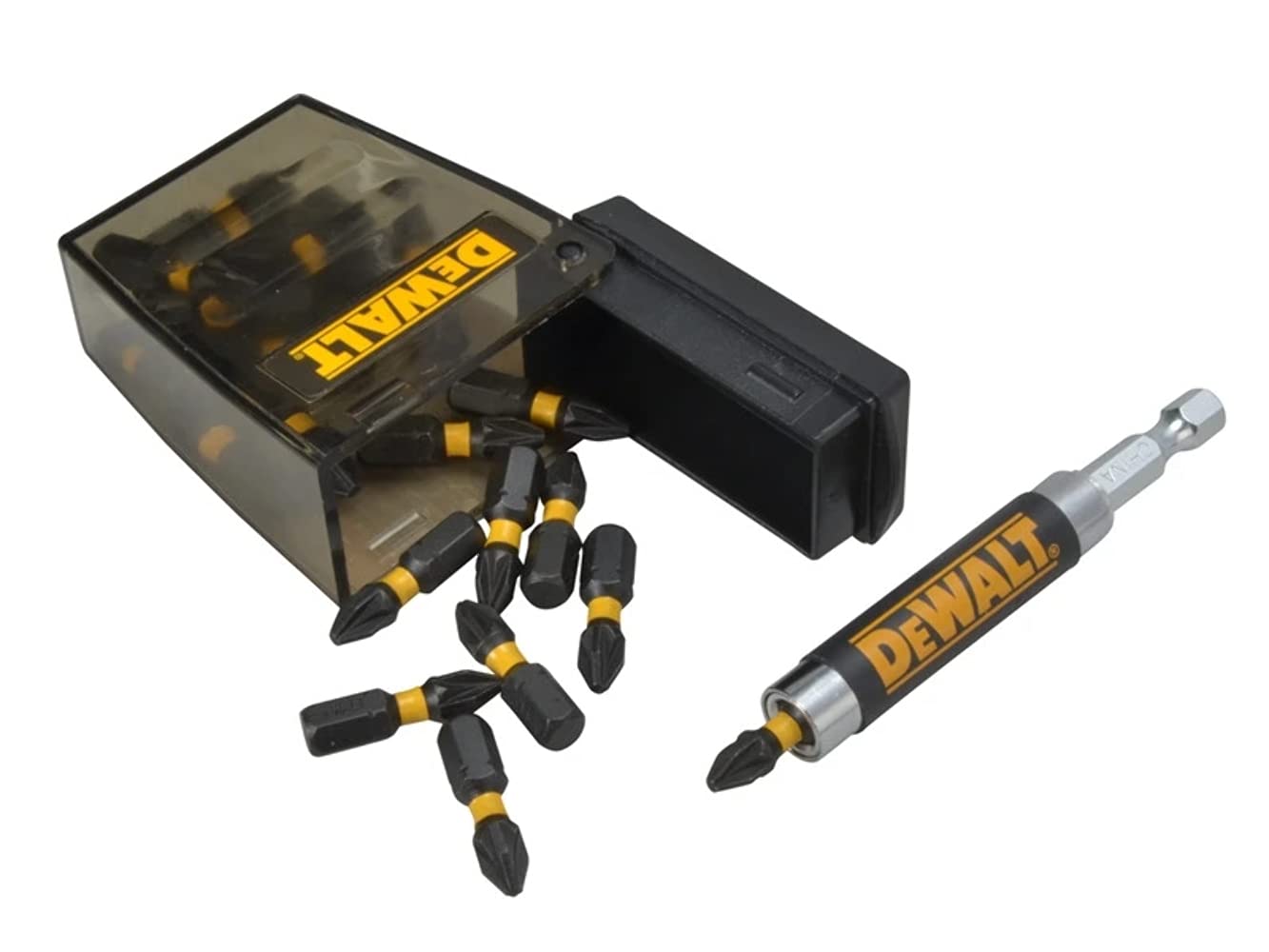 Dewalt Multi-Colour Dt70527t 25Mm Impact Torsion Screwdriver Pz2 Bits (25 Pack Tic Tac Dispenser)