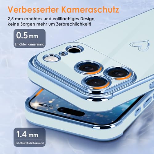 Micoden Etui do iPhone 18 Pro Max silikonowe z niebieskim kołnierzem