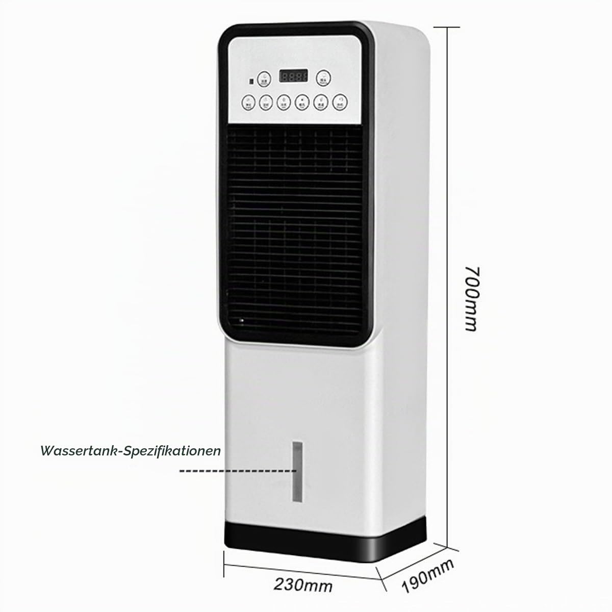Mobiles Klimagerät 12.000 BTU mit Fernbedienung - Verdunstungskühler der Energieeffizienzklasse A, Heizung und Kühlung, Ventilator und mobiler Heizlüfter