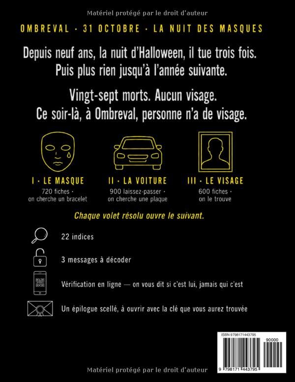 Le Coupable est sous le Masque: Enquête d'Halloween pour adultes et grands ados : 2 220 fiches à rayer jusqu'au dernier visage (L'enquête dont vous êtes le détective) (French Edition) image 3