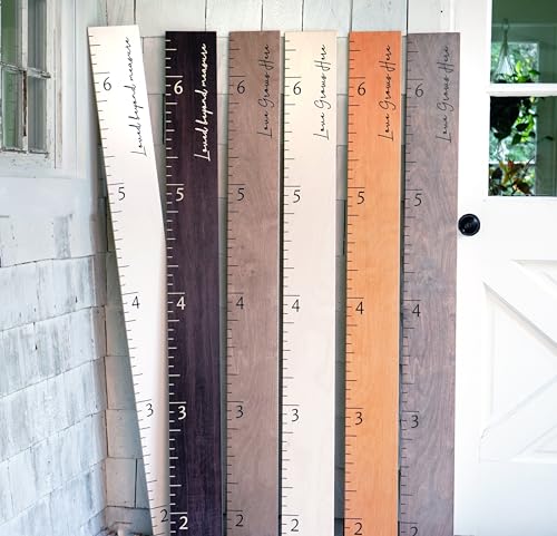 HEADWATERS STUDIO Personalized Growth Chart for Wall - Kids Height Ruler, Wooden Growth Chart for Kids, Wall Ruler for Kids Height Measurement and Height Growth Chart for Home - Kids Sizing Chart