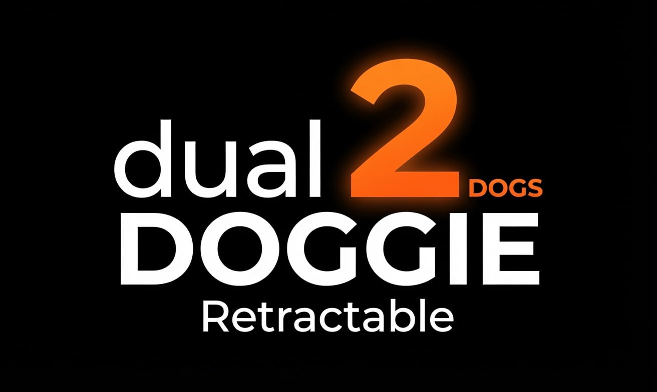 WIGZI - 2025 Enhanced Edition – Dual (2) einziehbare Hundeleine, automatische Entwirrung, unterstützt bis zu 22,7 kg Hunde, 3 m Abstand pro Hund, farbcodierte Kontrolle, reflektierende Leinen