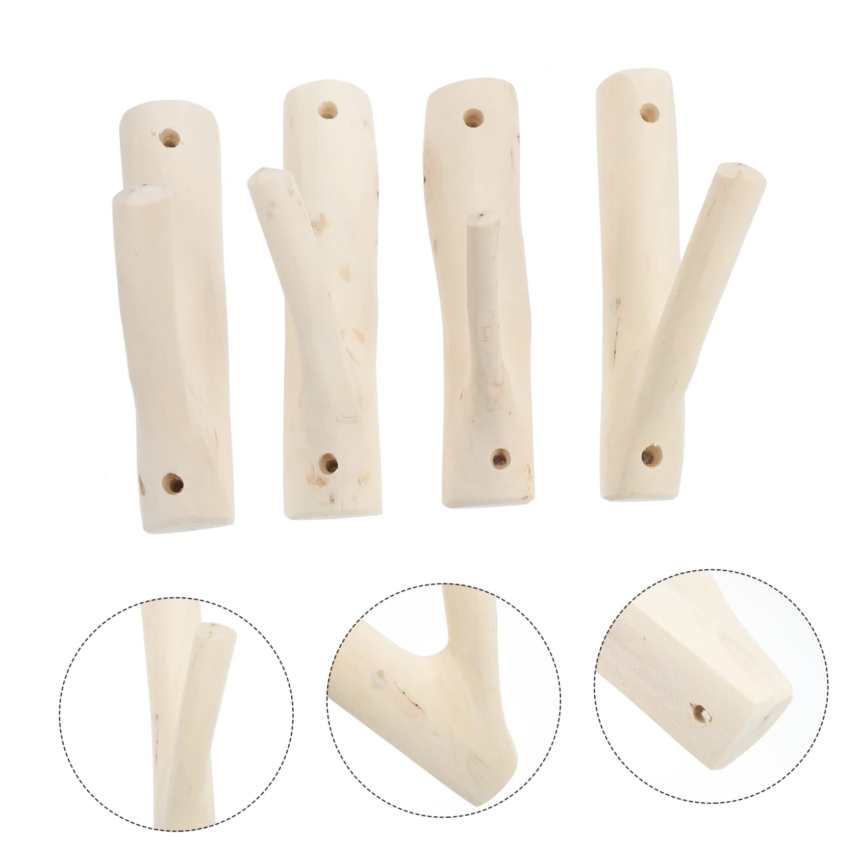 ABOOFAN Gancho de Pared Decorativo de Madera Forma de Rama de Árbol, 6 Piezas, Diseño Natural y Creativo para Decorar y Ahorrar Espacio Hogar