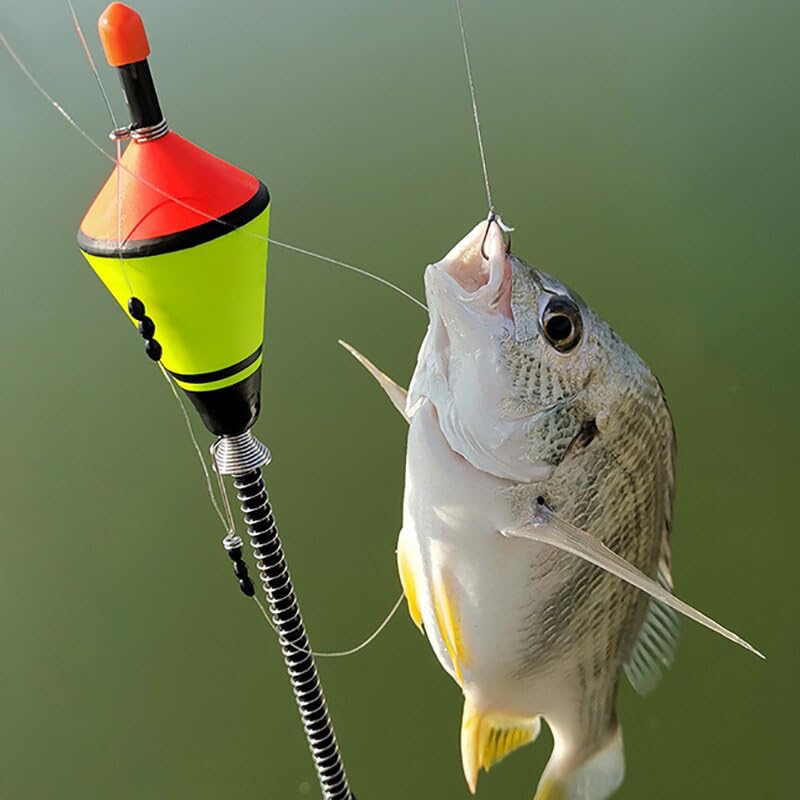 Blingbin Fishing Bobbers, Automatic Fishing Float, Universal Portable Fast Fishing Float with Spring, Stainless Steel Elastic High Resilience Fishing Float Device for Fishing Outdoor Activity