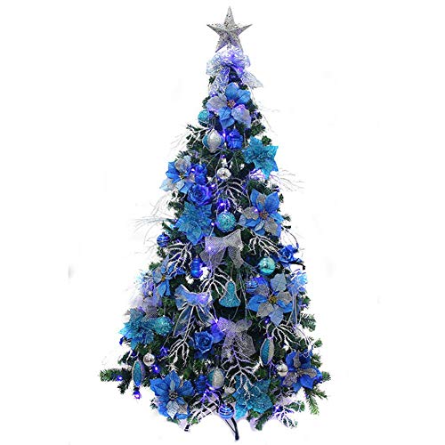 YLJYJ Pino de Navidad preiluminado de 5 pies, decoración navideña con Adornos Árbol de Navidad Artificial Patas de Metal sólido T de Navidad Desmontable (Regalos de árbol de Navidad)