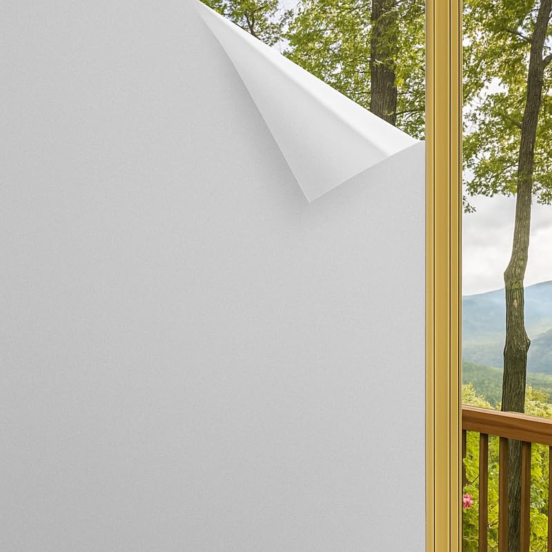 Image of Frosted GlassFilm Window Film Window Sticker Glass stickerFor Privacy, Heat Control UV Blocking for Home, Office & Bathroom (24 Inch X 120 Inch)
