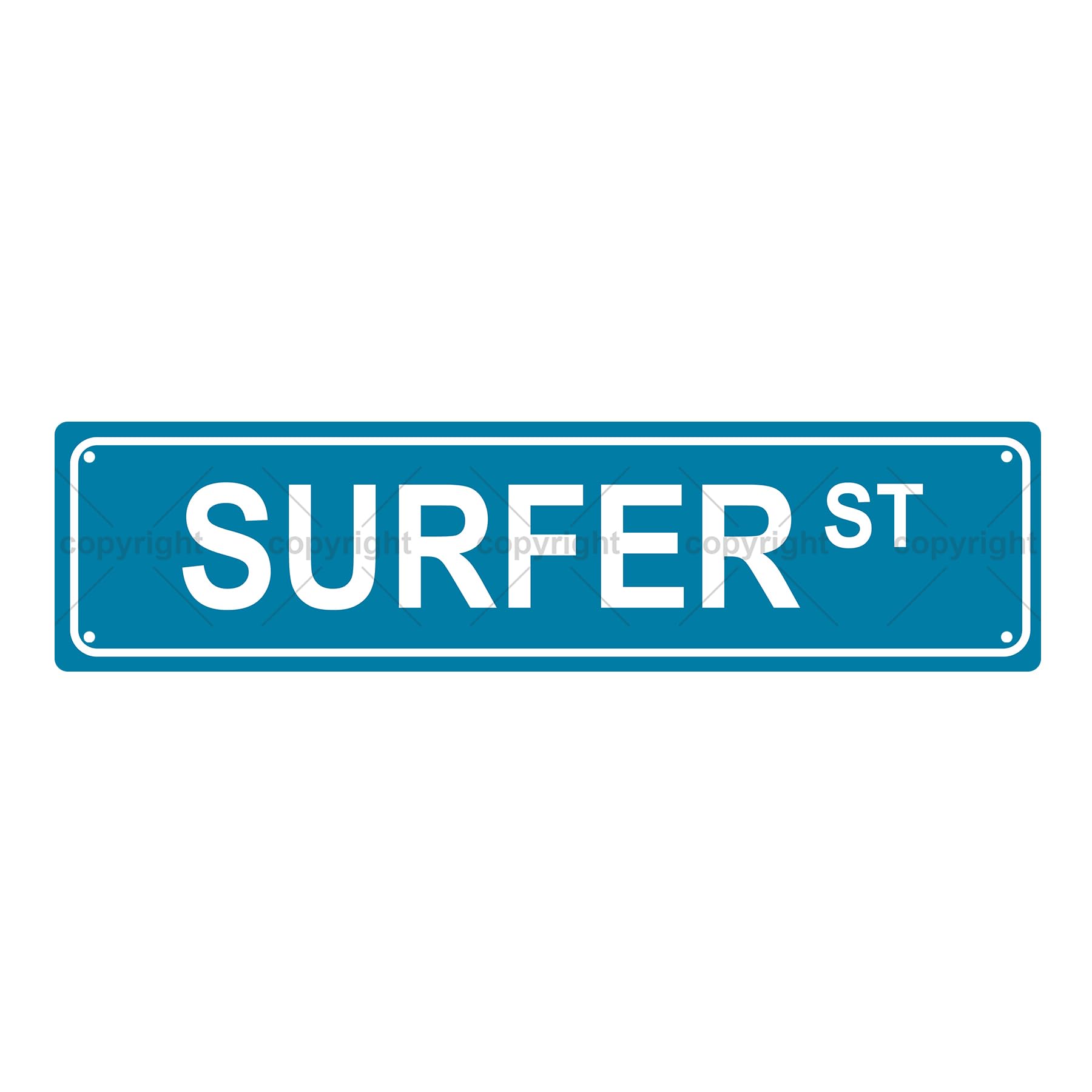Surfer St People Metal Tin Street Sign Bar Cafe Garage Cave Home Room Wall Bathroom Farmhouse Garden Porch Patio Decor,4x16 Inch