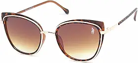 Óculos de Sol Polo London Club Gateado Médio com Lentes Degradê UV400 contém Case Couro ECO, Feminino