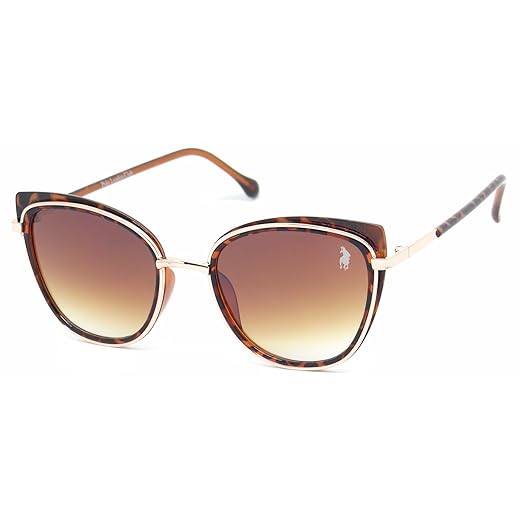Óculos de Sol Polo London Club Gateado Médio com Lentes Degradê UV400 contém Case Couro ECO, Feminino