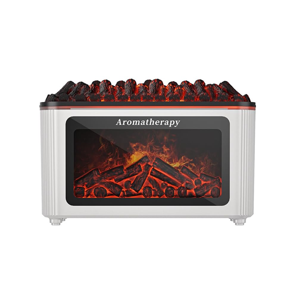 IJSDNVJNDX Colorful Ambient Light Diffuser Fireplace Flame Humidifier Desktop Simulated Aroma Diffuser B