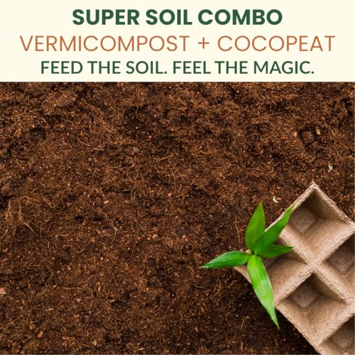 Image of Worm Magic Vermicompost 2.5kg & Coco Magic Cocopeat Powder 2.5kg Combo | Organic Soil Booster for Faster Plant Growth | Ideal for Terrace Garden, Indoor Plants & Potting Mix