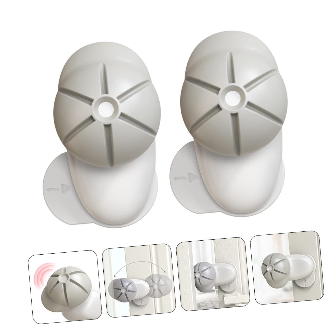 TOYANDONA 8 Piezas Tarjeta De Mano Antipinzamiento Cerraduras Magnéticas Para Armarios Protector De Puertas Protectores De Dedos Tpe (goma Blanda) Puerta De Bebe Niño Pequeño Bebé