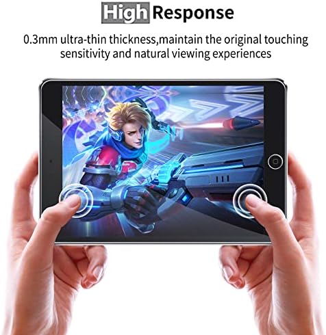 QUESPLE [2 Pack] Screen Protector for iPad Pro 9.7 (2018 and 2017 Model), iPad Air 1, iPad Air 2, Tempered Glass Film Compatible with Apple iPad 9.7 inch (5st / 6nd Generation), [Bubble Free]