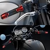 Motorcycle Handle Grips Ends 7/8' Handlebar Rubber Gel Hand Grips Brake Hands for Ducati 1299 Panigale R Final Edition 2015 2016 2018 2019 (Color : Gold)