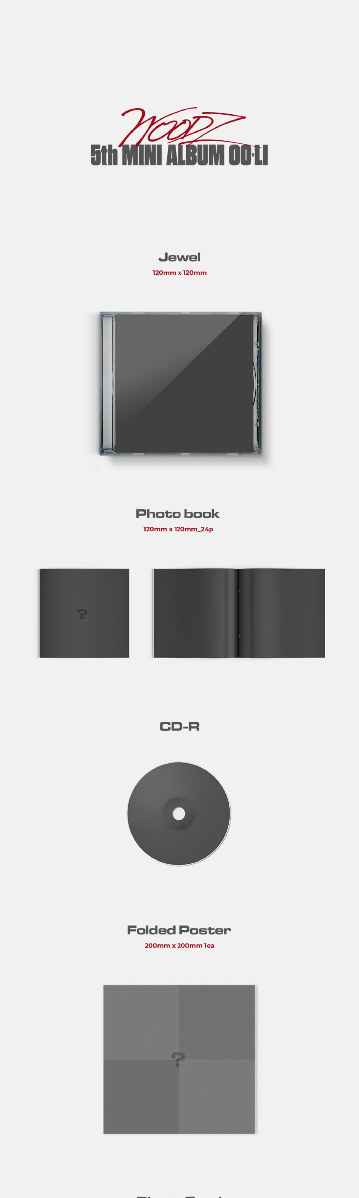Amazon.com: WOODZ Cho Seungyoun OO-LI 5th Mini Album Full SET All