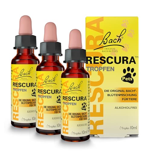 Bachblüten Original Bach RESCURA Pets Multipack 3 x 10 ml| Bachblütenmischung für Tiere | Original nach Dr. Edward Bach | ehemals Rescue