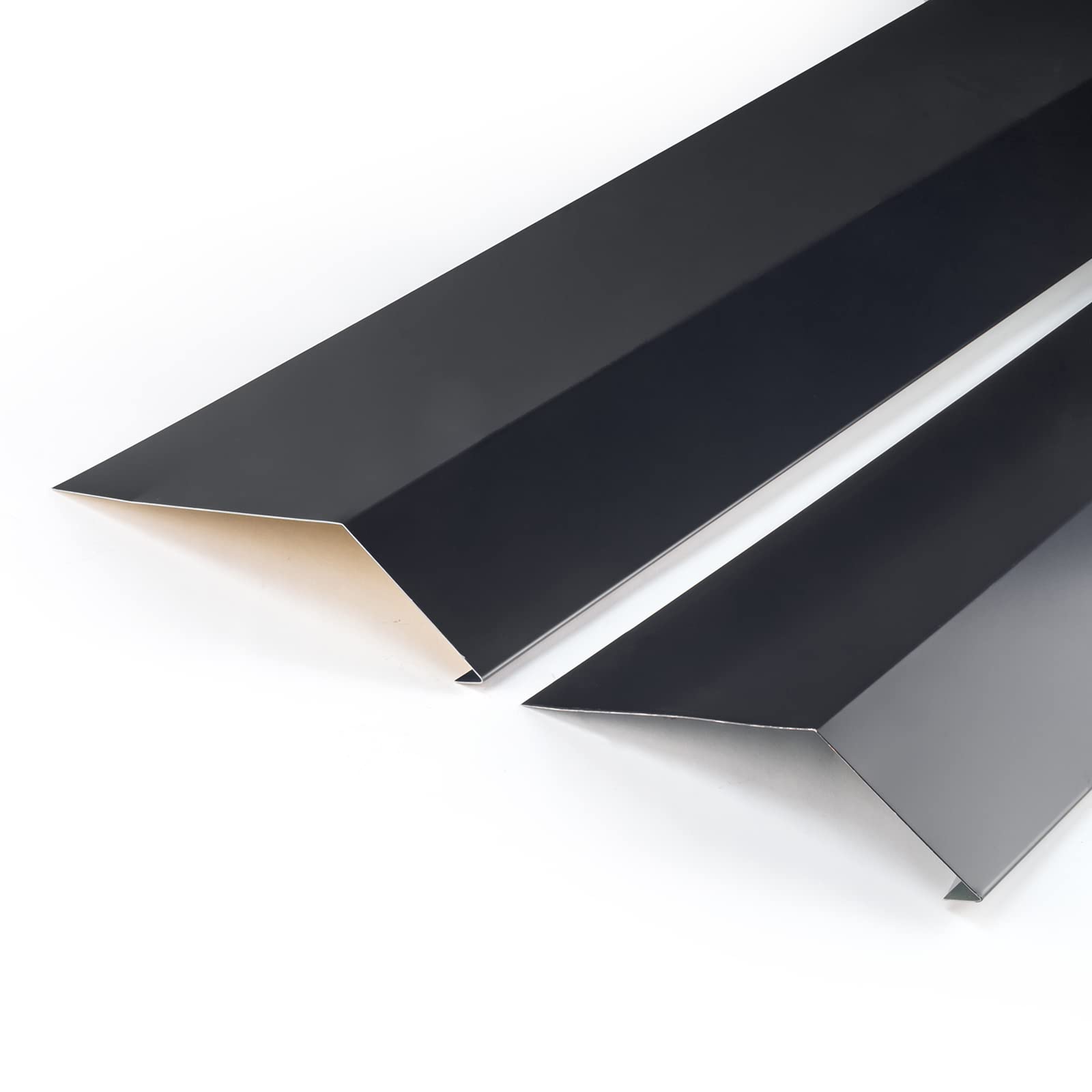 DQ-PP Rinneneinhang – 10 m (5 x 2 m) – Anthrazit – RAL 7021 – 120 mm x 70 mm – Aluminium Traufblech – Obere Rinnenleiste – Für Dachrinnen, Regenrinnen – für jede Art von Dach – Schwarzgrau