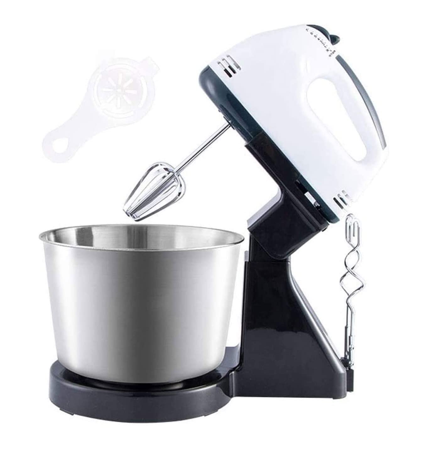 SMSOM Hand Mixer Electric Handheld Mixer Eject Button 7-Speed Egg Beater Mixing for Dough Egg Cake 4 Stainless